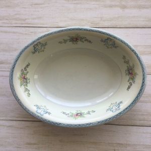 Vintage Berkshire Ware Hand Painted Japan Oval Serving Bow